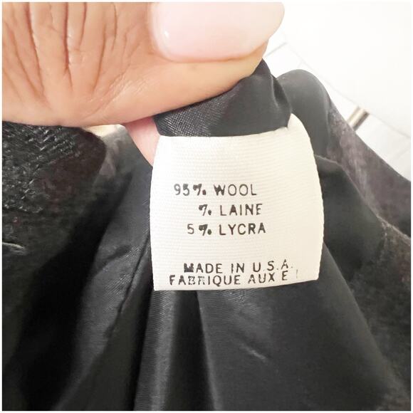 Theory Women’s Wool Pinstripe Two Button Blazer Size 6 Gray Preppy Office City - Picture 9 of 13